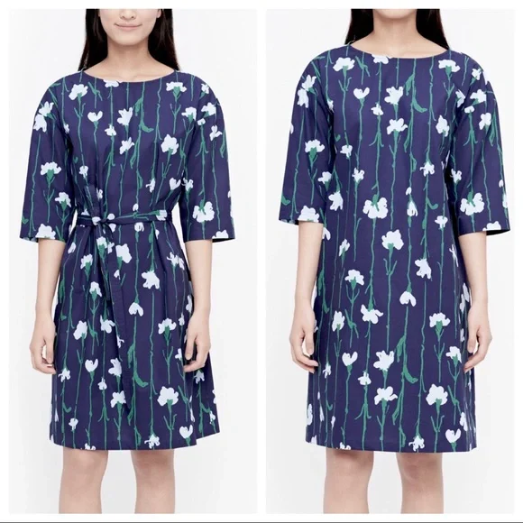 Marimekko Tarika Viivakukka Line Flower Dress NWT Size 34 / US XS - Picture 7 of 16